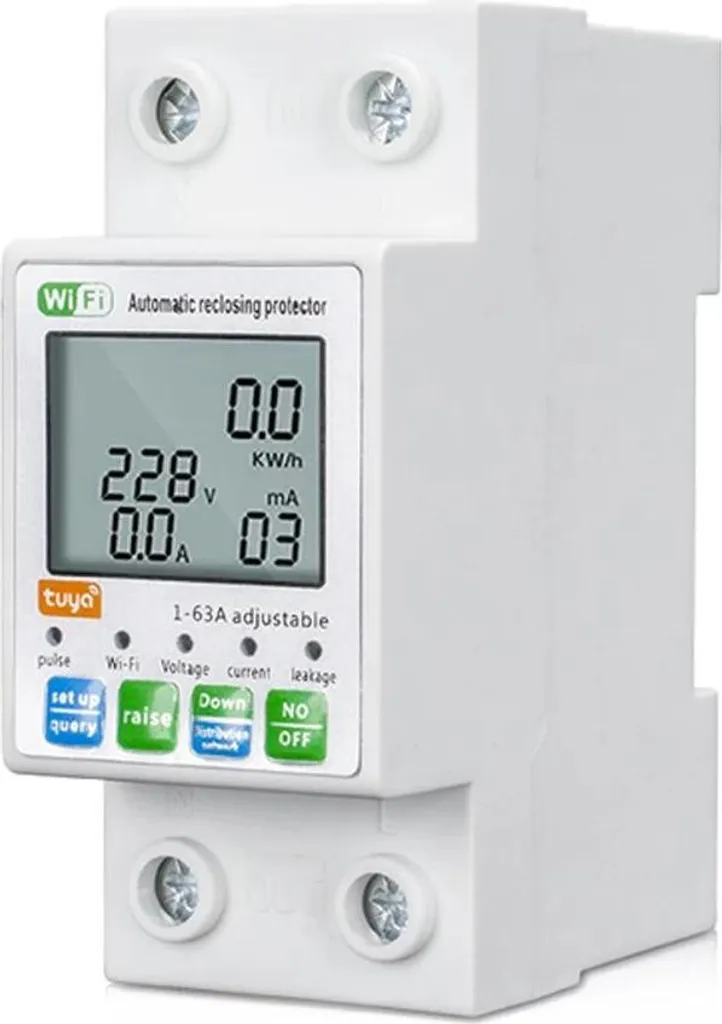 Disjoncteur Zigbee avec écran LCD et mesure de tension et courant