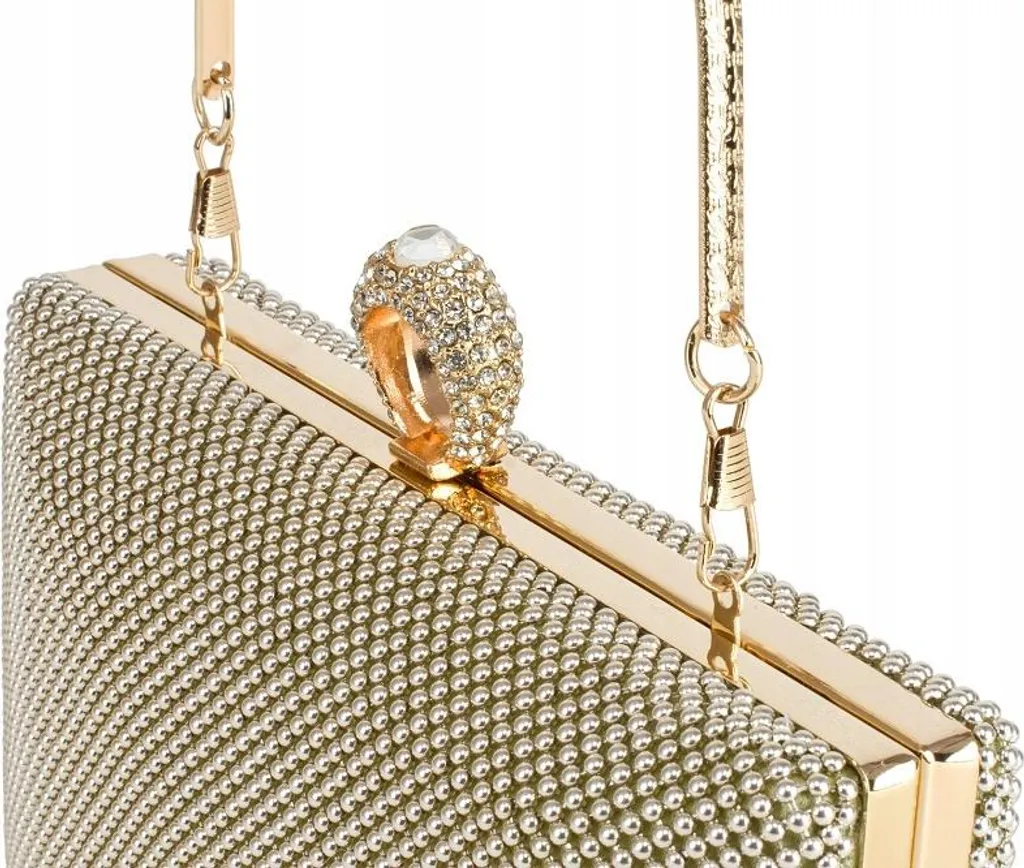 Pochette de Soirée Rigide sur Chaîne - Design Box Luxe pour Réception