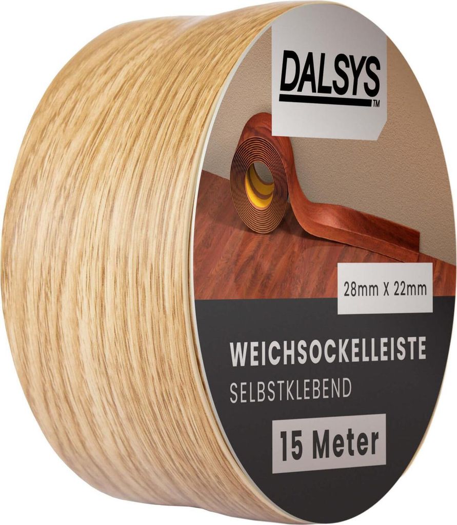 Dalsys Weichsockelleiste selbstklebend Eiche 15m Produktbild 