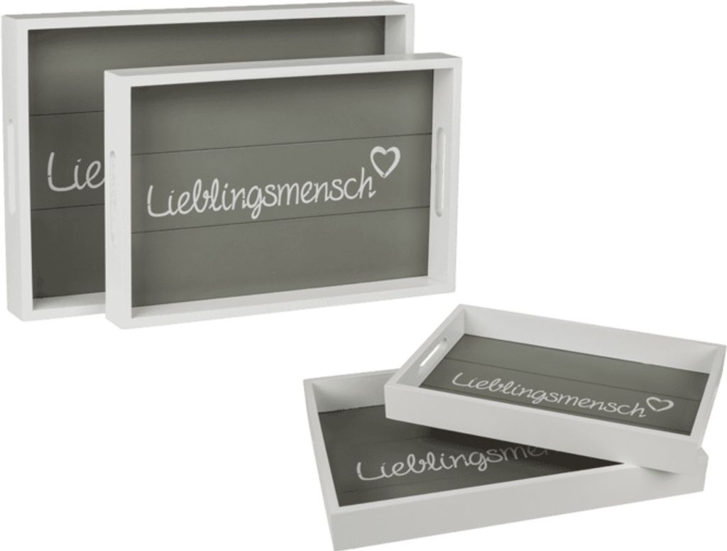 OOTB Weißes Holz-Tablett Lieblingsmensch Produktbild 