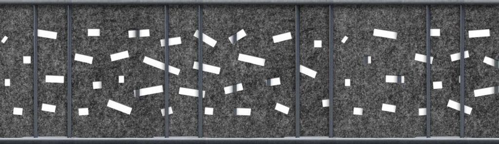 Sichtschutzstreifen zaun|zu Design-Vlies Streifen Nachbildung Criss Cross Zaunblende Anthrazit 2,6m