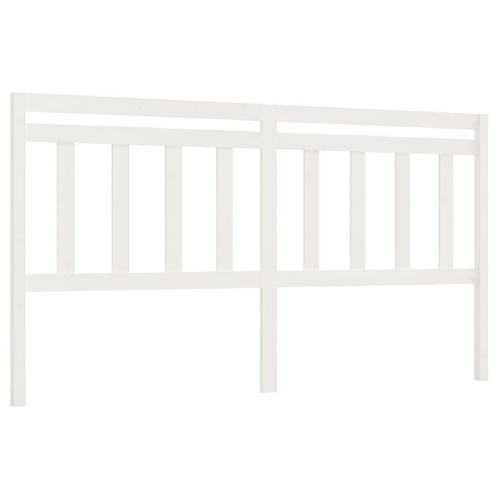 vidaXL Kopfteil Weiß 206x4x100 cm Massivholz Kiefer