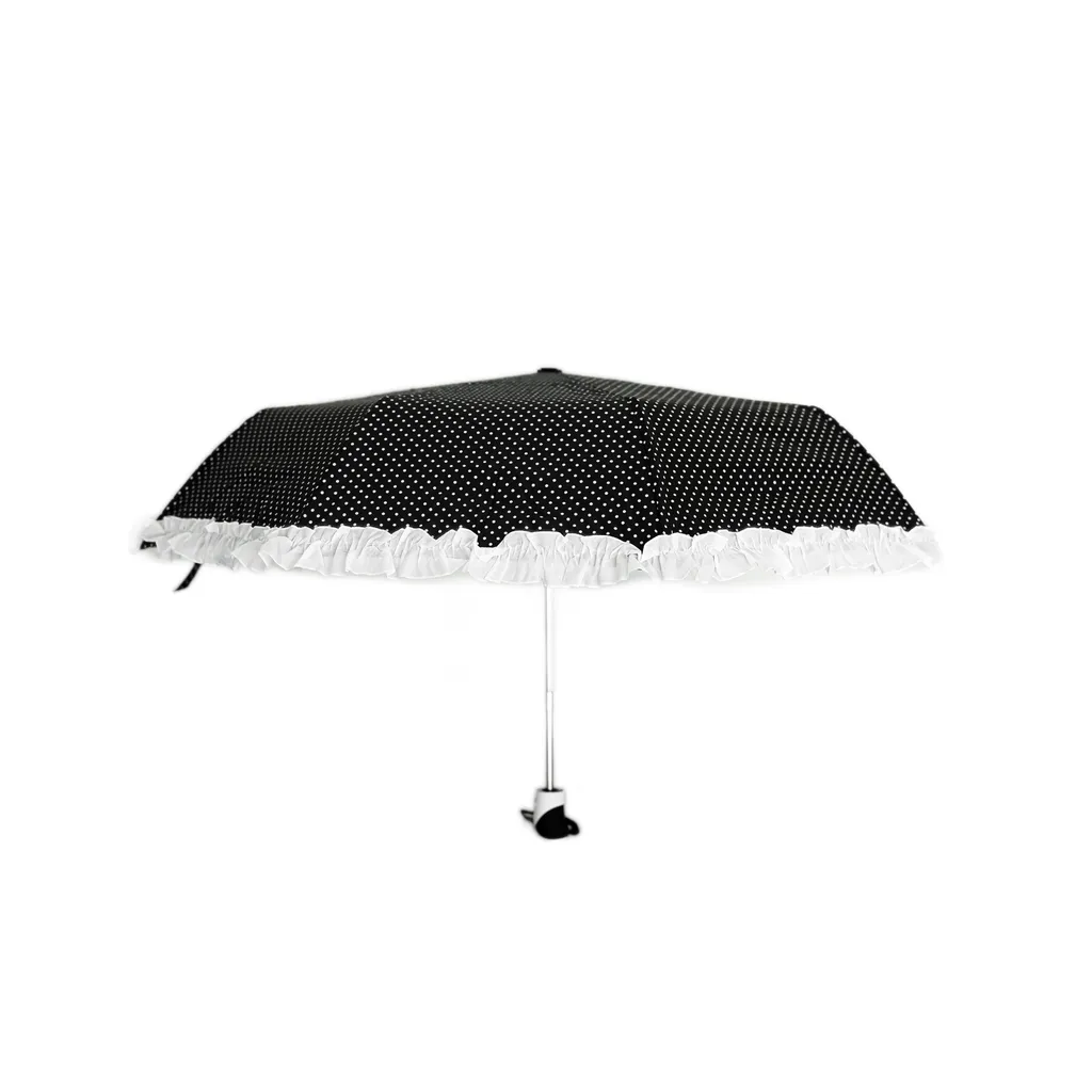 Ombrello Tascabile Telescopico Nero - Elegante e Antivento con Custodia