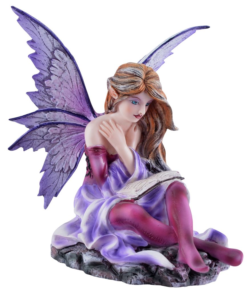 Elfen Figur Fantasy Fee Wasserelfe Engel Statue Hydropia in Wasserfontäne 
