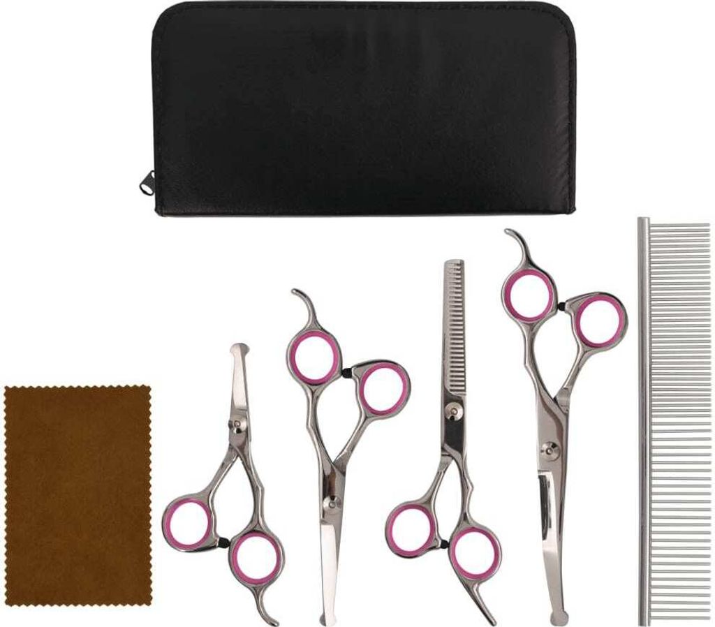 5-tlg. Hundescheren-Set Edelstahl