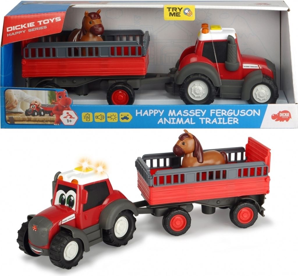 Dickie Toys 204115002 Abc Massey Ferguson Animal Trailer Produktbild 