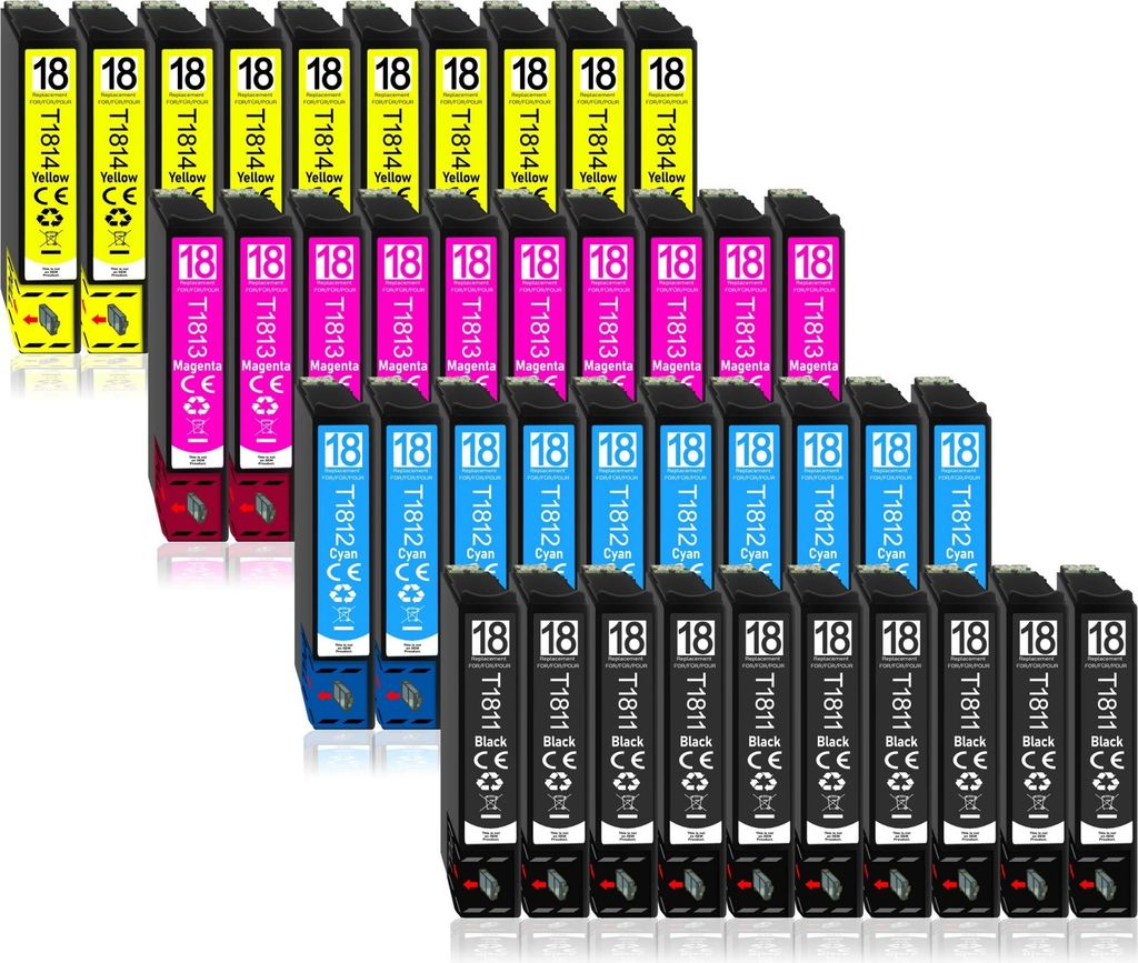 40er Pack Druckerpatronen 18 18XL kompatibel mit Epson XP-325