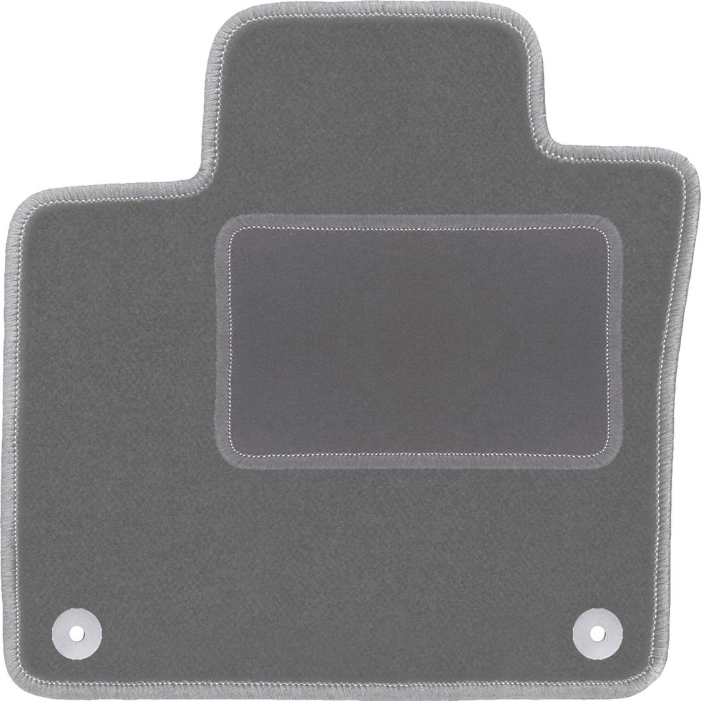 Fahrerfußmatte Velours graphit passend für Volvo XC90 II (2015-, SUV) – mit Befestigungen – passgenau