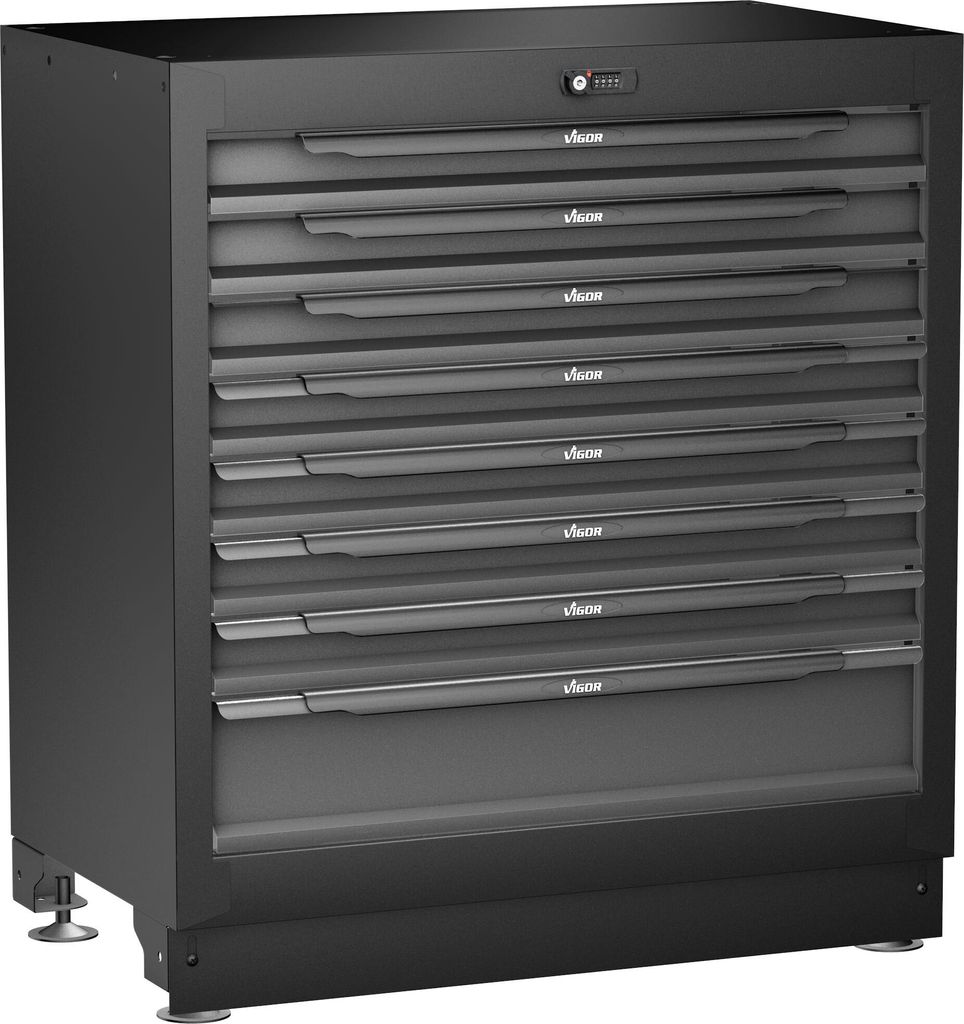 VIGOR Schubladen-Unterschrank 8 Schubladen 861 mm V6000-032XL L x B x H: 861 mm