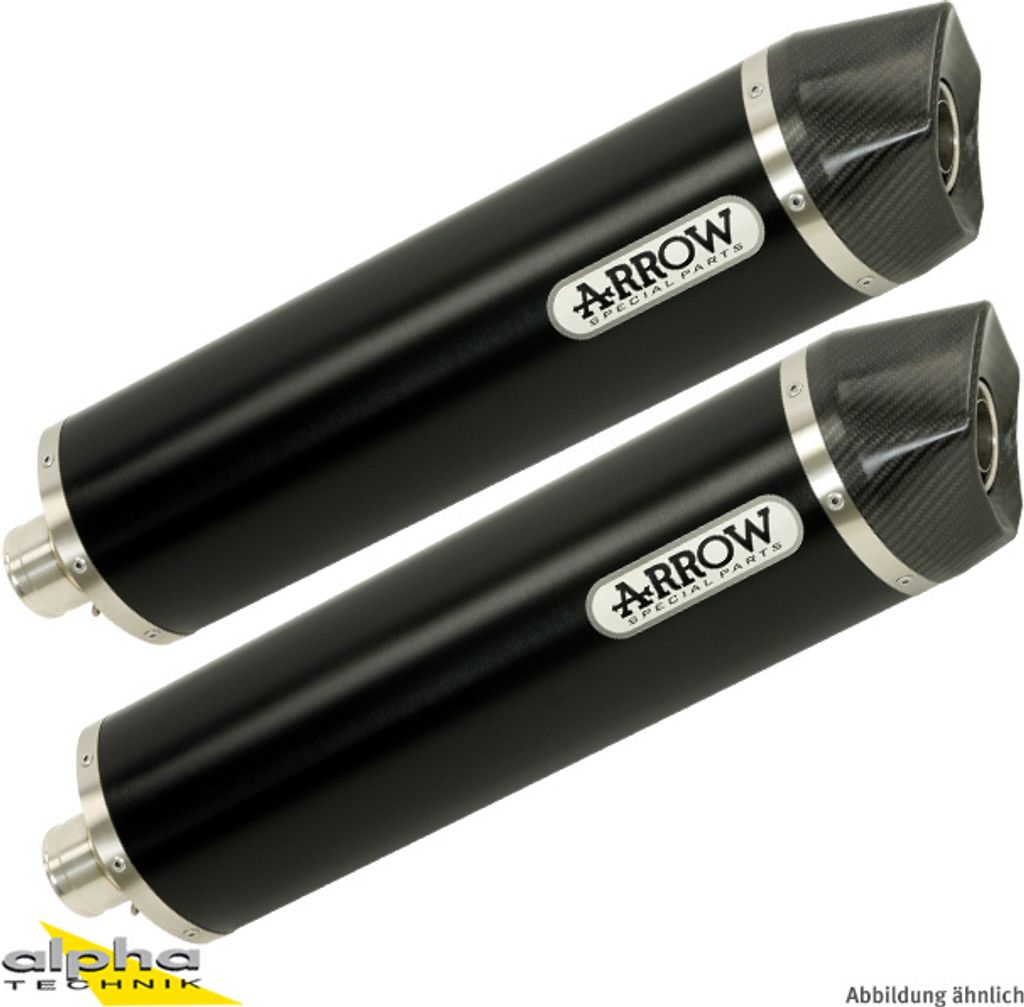 ARROW Rennsport Slip-On Auspuff dunkel Aluminium mit Carb Cap für KTM 990 SMT