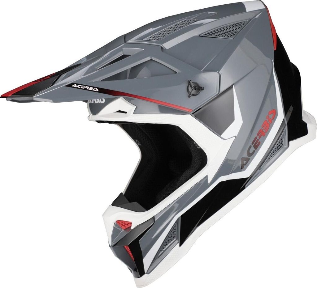 Acerbis T711 Motocross Helm, grau/weiß, XL (61/62)