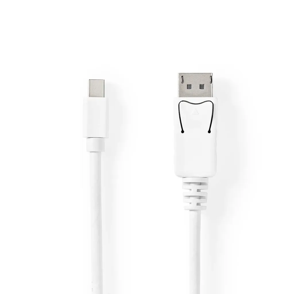 Cavo Mini DisplayPort | DisplayPort 1.4 | Mini DisplayPort Hane | DisplayPort Hane | 48 Gbps | Nickelplaterad | 2,00 m | Rotondo | PVC | Vit | Blister