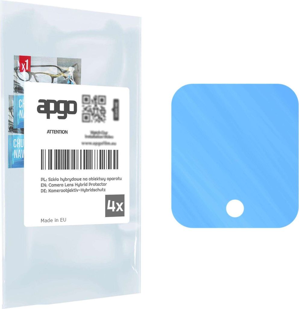 apgo 4 Stück Hybrid Kameraschutz, Kamera-Schutzglas kompatibel mit T-Mobile Revvl 6 5G, Linsenschutz, 9H Härte, Schutz für Kameraobjektiv, Anti-...
