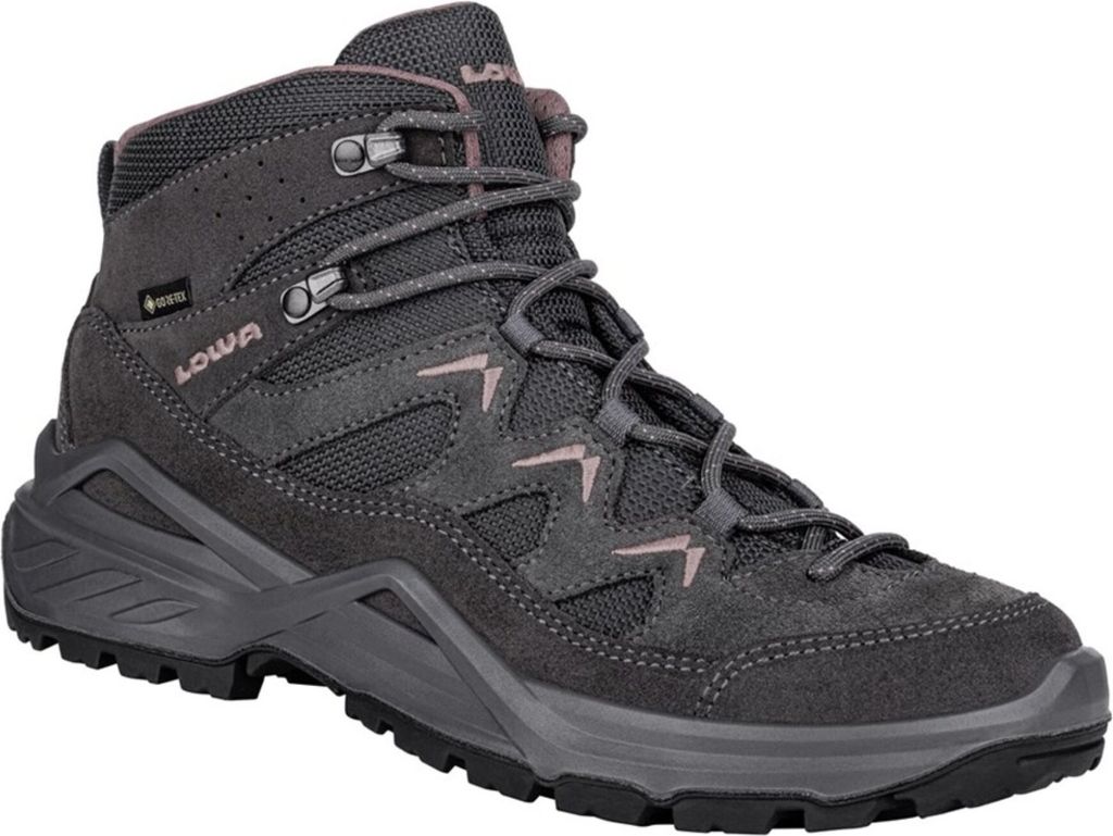 Lowa Damen Hikingschuh Sirkos Evo GTX MId Ws in Graphit Altrosa
