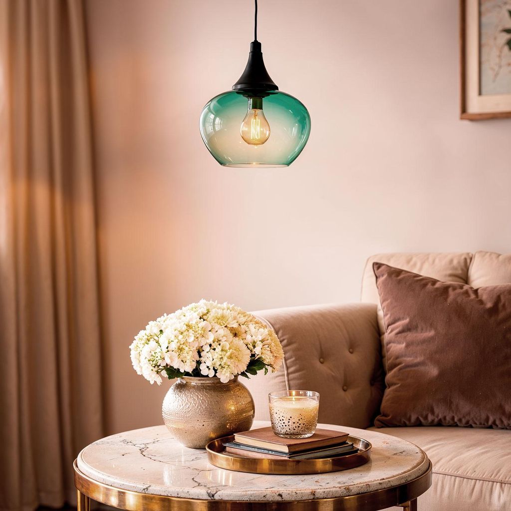 Pendelleuchte Glas Apfel Grün