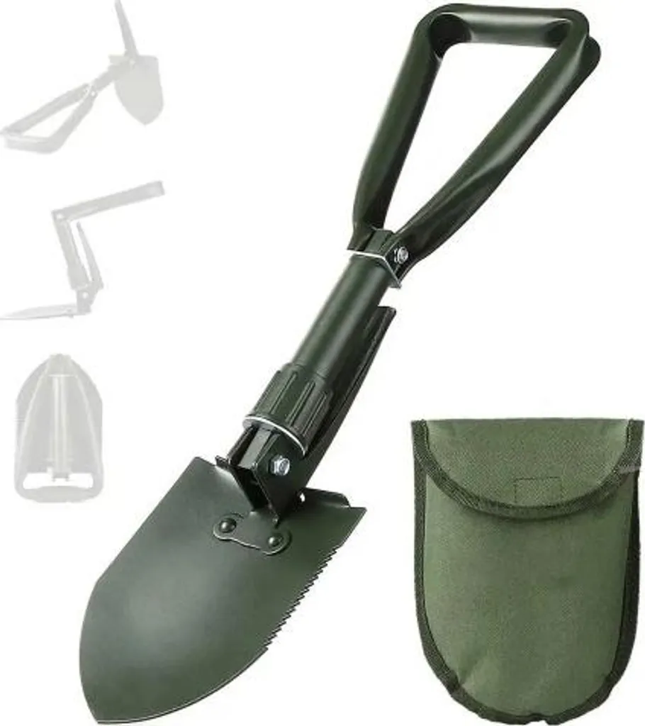 Pelle Militaire Olive 1838 pour Bushcraft et Désembourbage de Voiture
