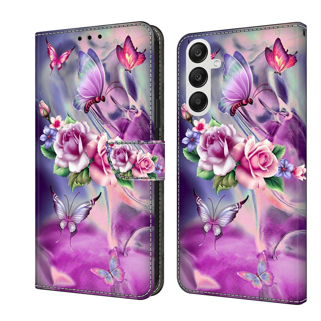 CLM-Tech Handyhülle kompatibel mit Samsung Galaxy A37 5G Hülle - Tasche aus Kunstleder - Klapphülle mit Ständer und Kartenfächern - Schutzhül...