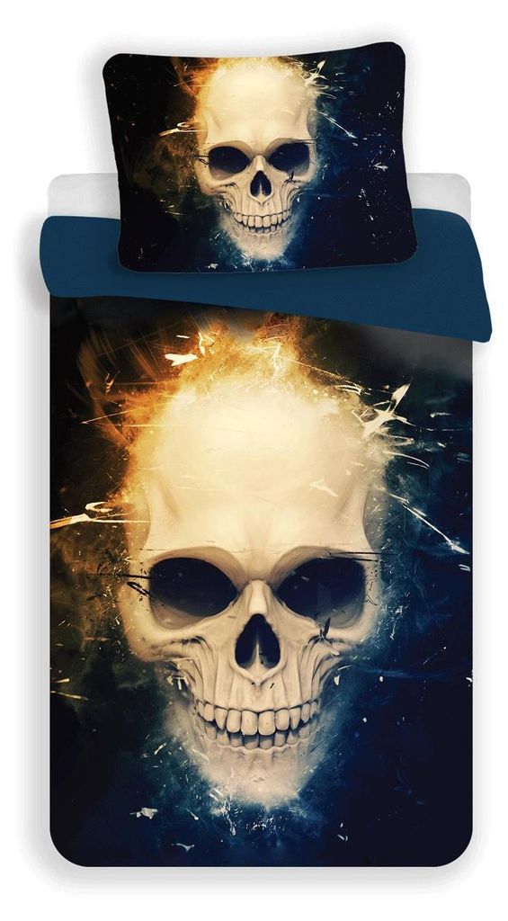 Bettbezug Skull - 140 X 200 cm - 70 x 90 cm Zdjęcie produktu 