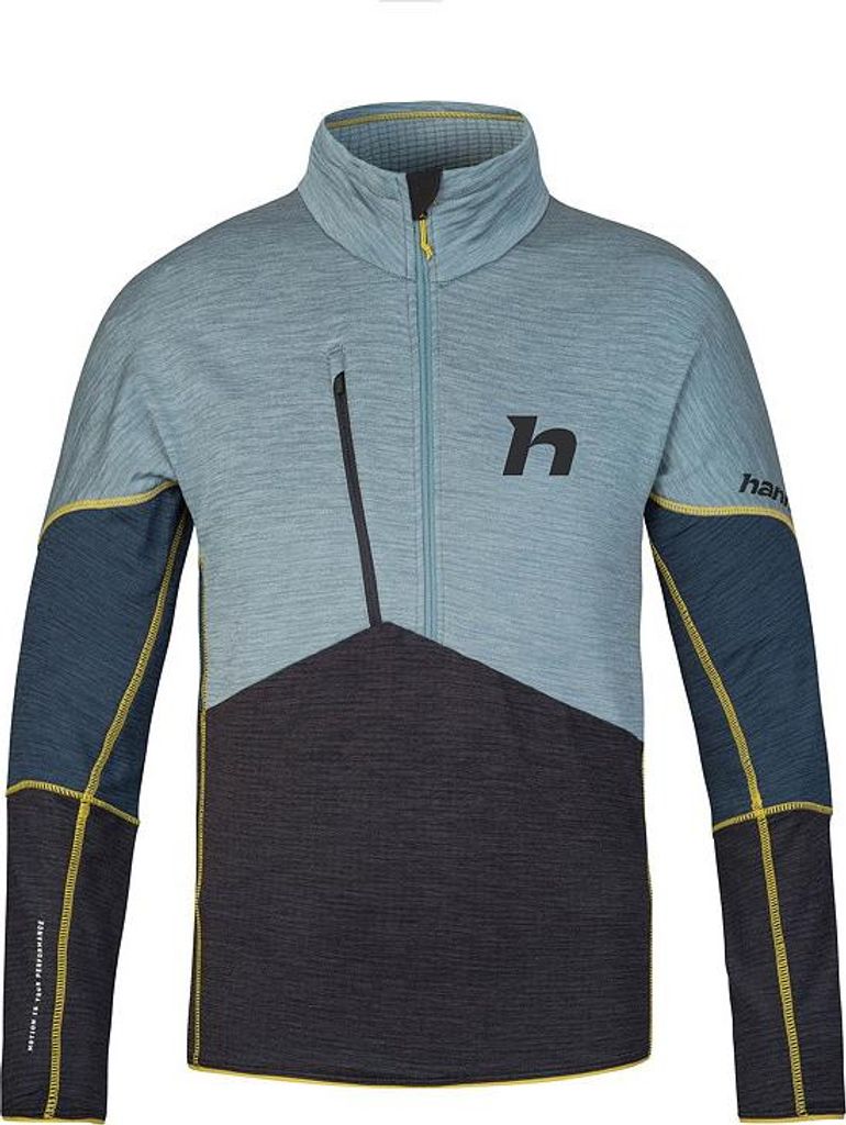 Sweatshirt Niro HZ für Skitouren, Polarstretch Grid, XL, mit Brusttasche und langem YKK-Reißverschluss