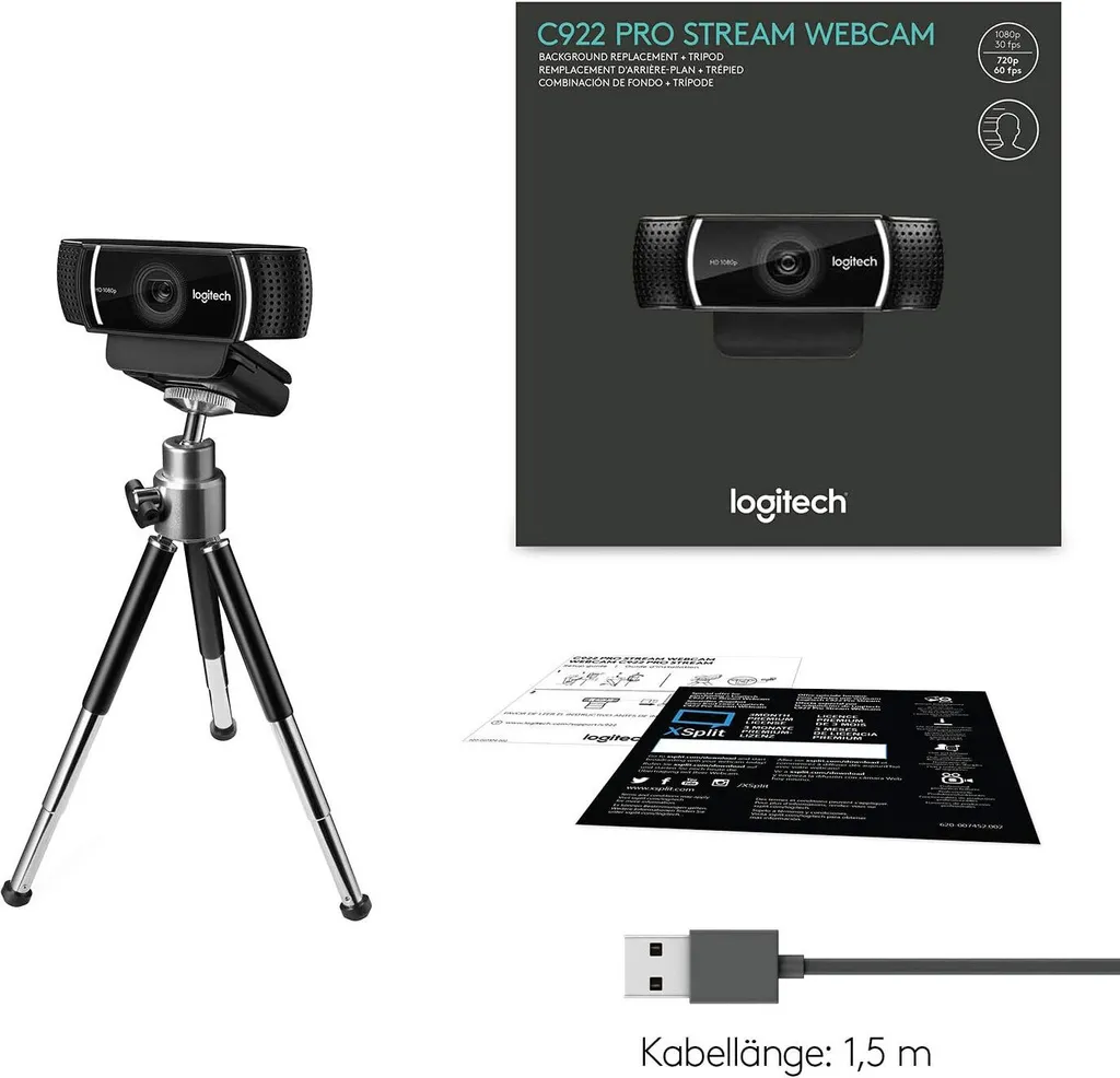 Logitech C922 Pro Stream Webcam 1080p : Correction Faible Luminosité - 39