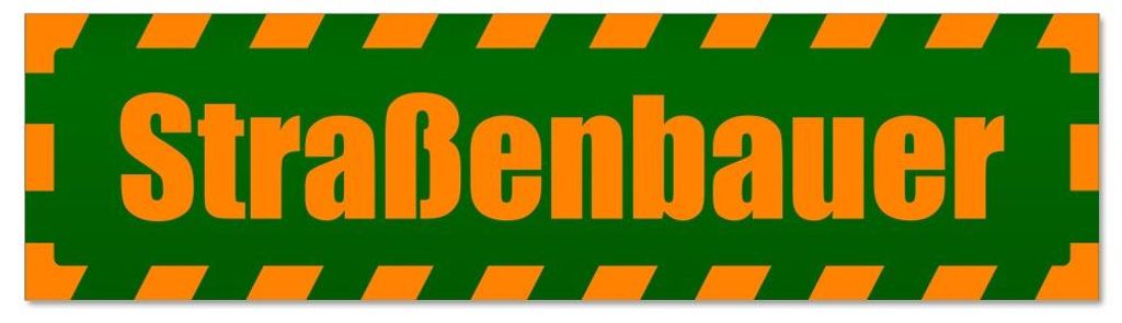 Kiwistar - Autoaufkleber - Orange - Grün - 45 x 12 cm - Straßenbauer gestreift - Hinweis Aufkleber Sticker für Auto, Kfz, Fahrrad, PKW, LKW