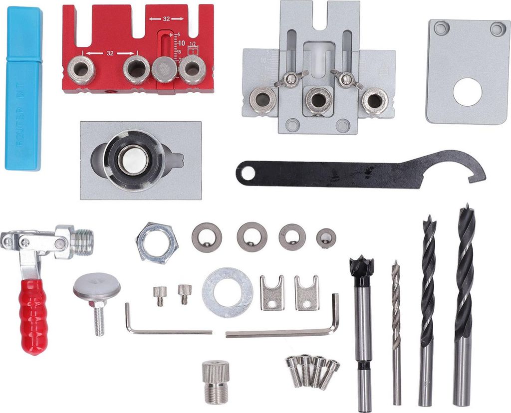 Dübelbohrlehre, Bohrlochführung, Positionierer, Bohrwerkzeug-Set aus Aluminiumlegierung für die Holzbearbeitung