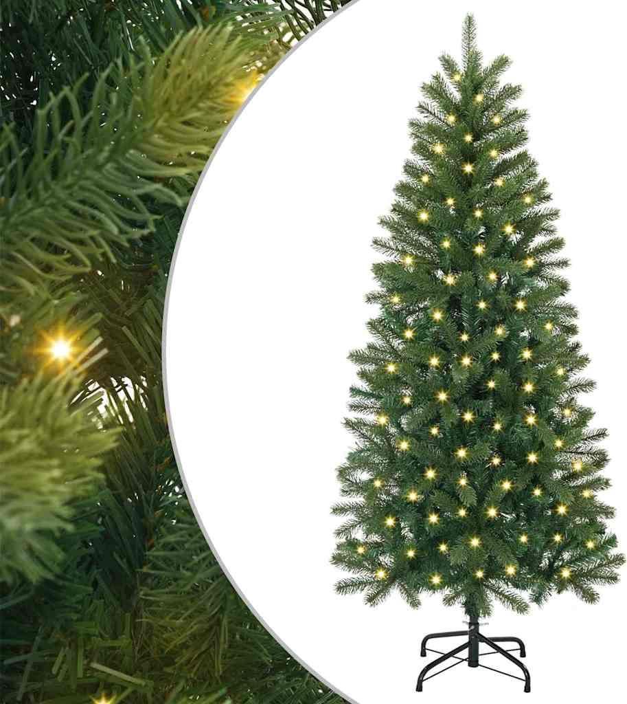 vidaXL Künstlicher Weihnachtsbaum mit 150 LEDs Grün 150 cm PE und PVC