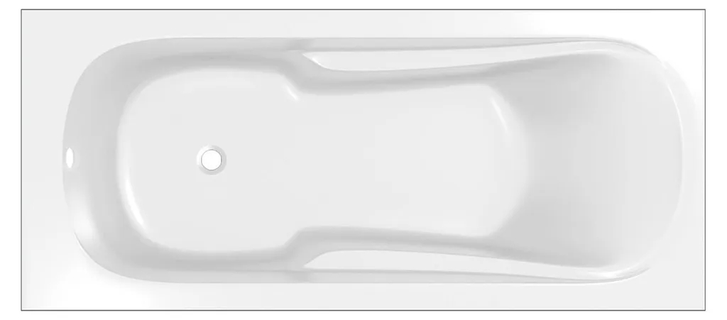 Baignoire rectangulaire 170x80 robuste et isolante en Blanc Brillant