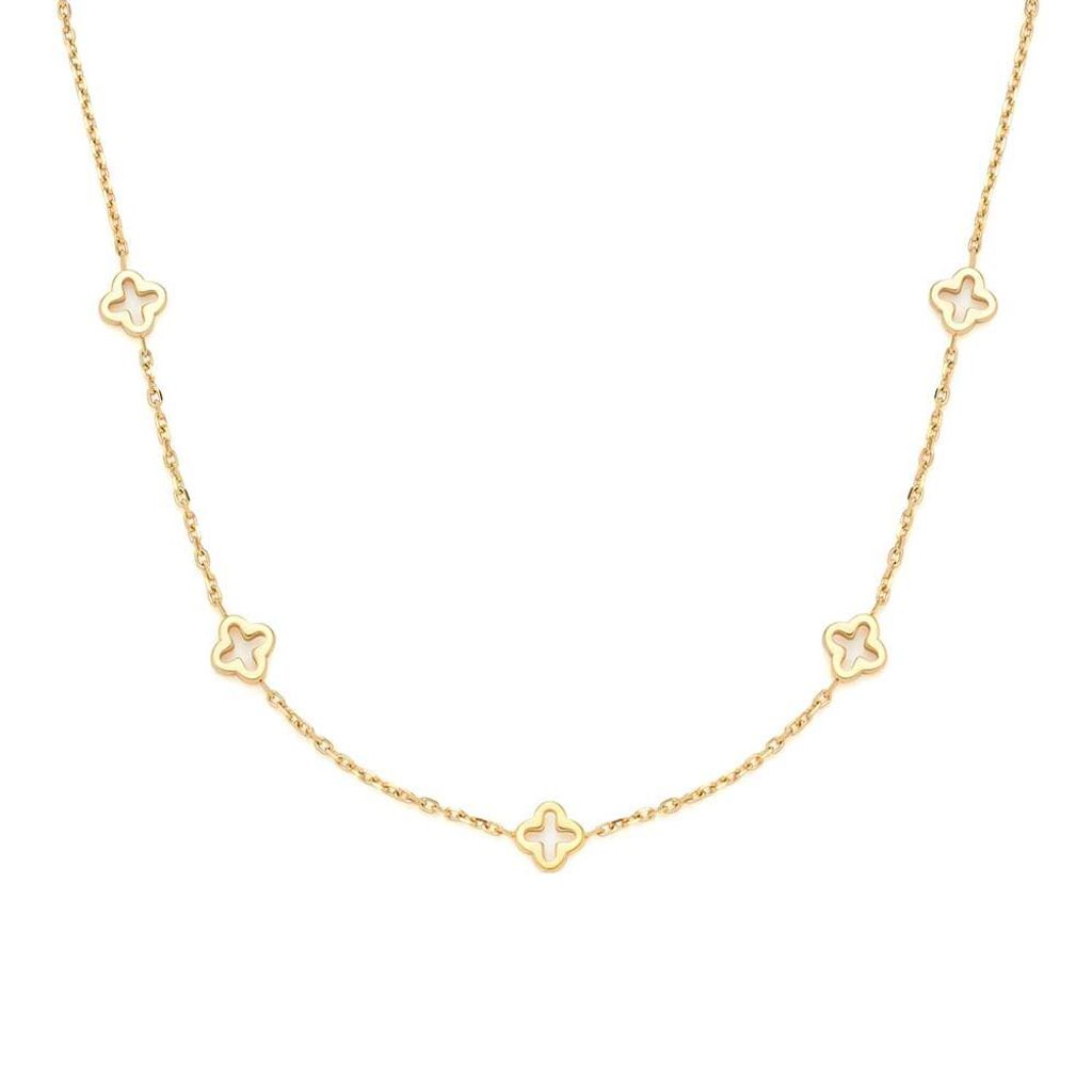 JEWELS BY LEONARDO Halskette 'Ciao Lou' - Goldfarbene Edelstahlkette Mit Miyuki Perlen, 42-47 Cm