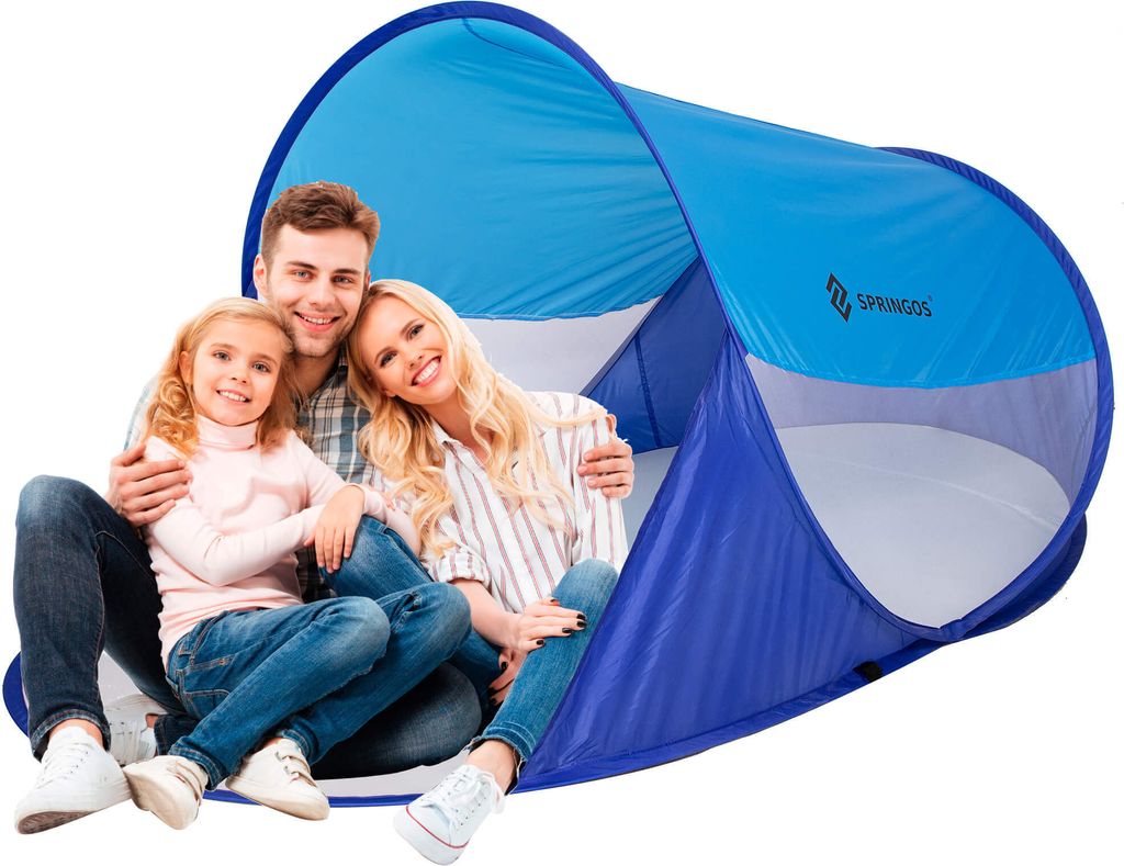 Wurfzelt Pop-up Zelt Automatikzelt Camping Strand Trekkingzelt - Blau