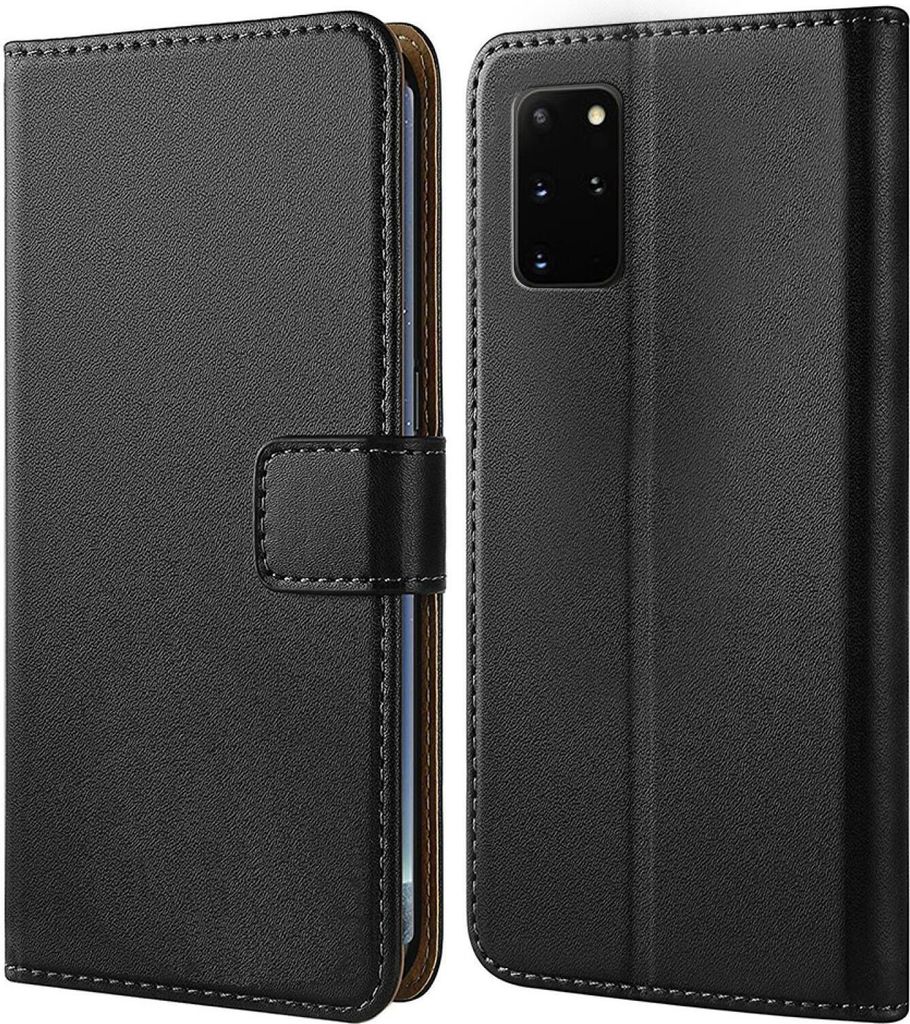 Handy Tasche für Samsung Galaxy S20 Plus Schutzhülle Bookstyle Etui Klapphülle Wallet Flip Cover Case Schwarz