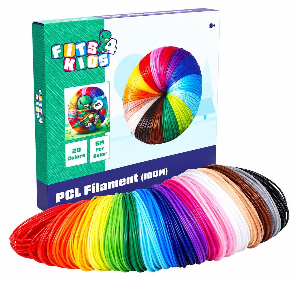Fits4Kids filamento PCL per penna 3D senza fili, 100 m in Immagine del prodotto 