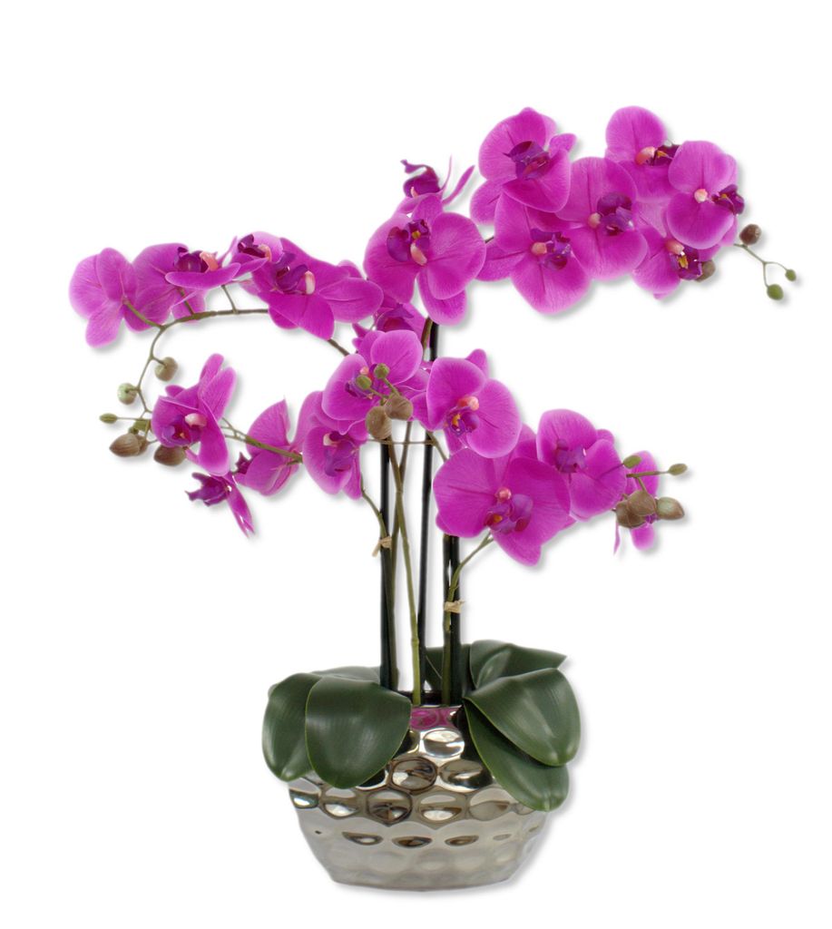 Orchidee Phalaenopsis Kunstpflanze 40 cm in lila künstlich Dekopflanze 