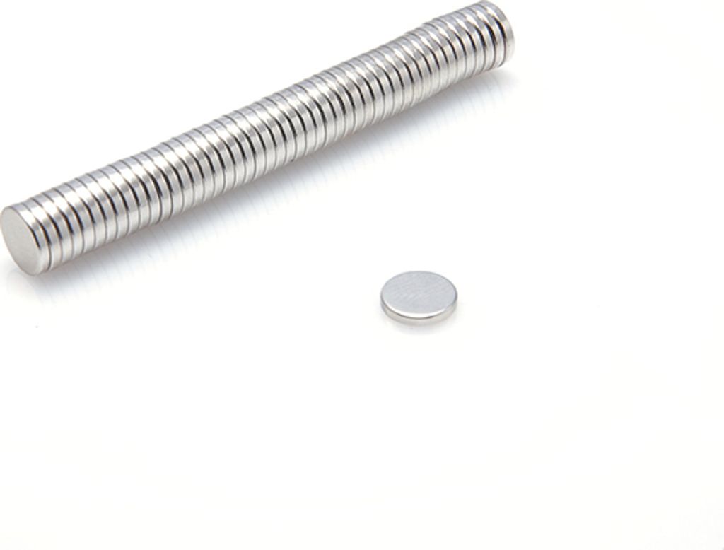 Neodym Magnete 7 x 1,2 mm 10 Stück  mm N38, Extrem stark, Produktbild 