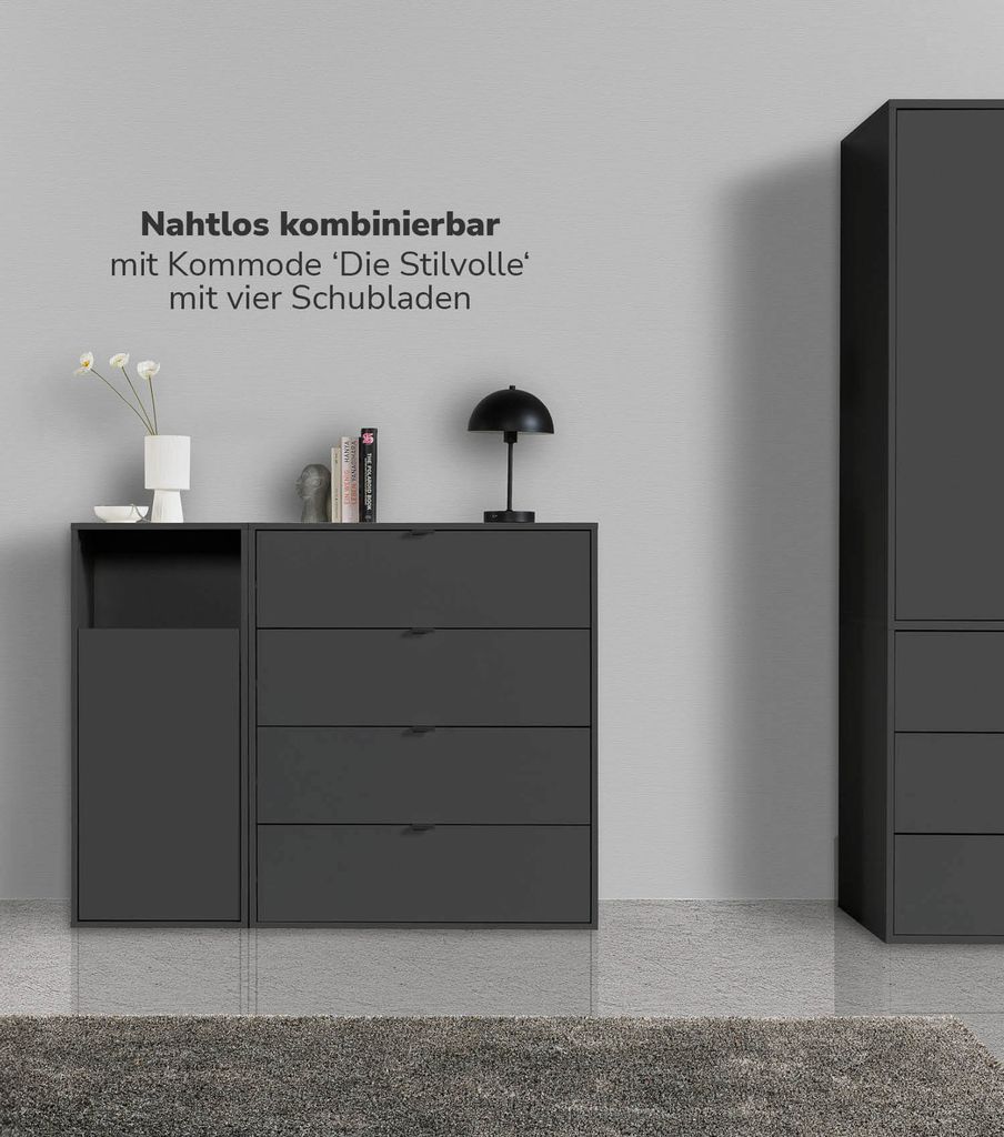 mokebo® Wäscheschrank in Weiß 'Der Wäschehüter', Produktbild 5