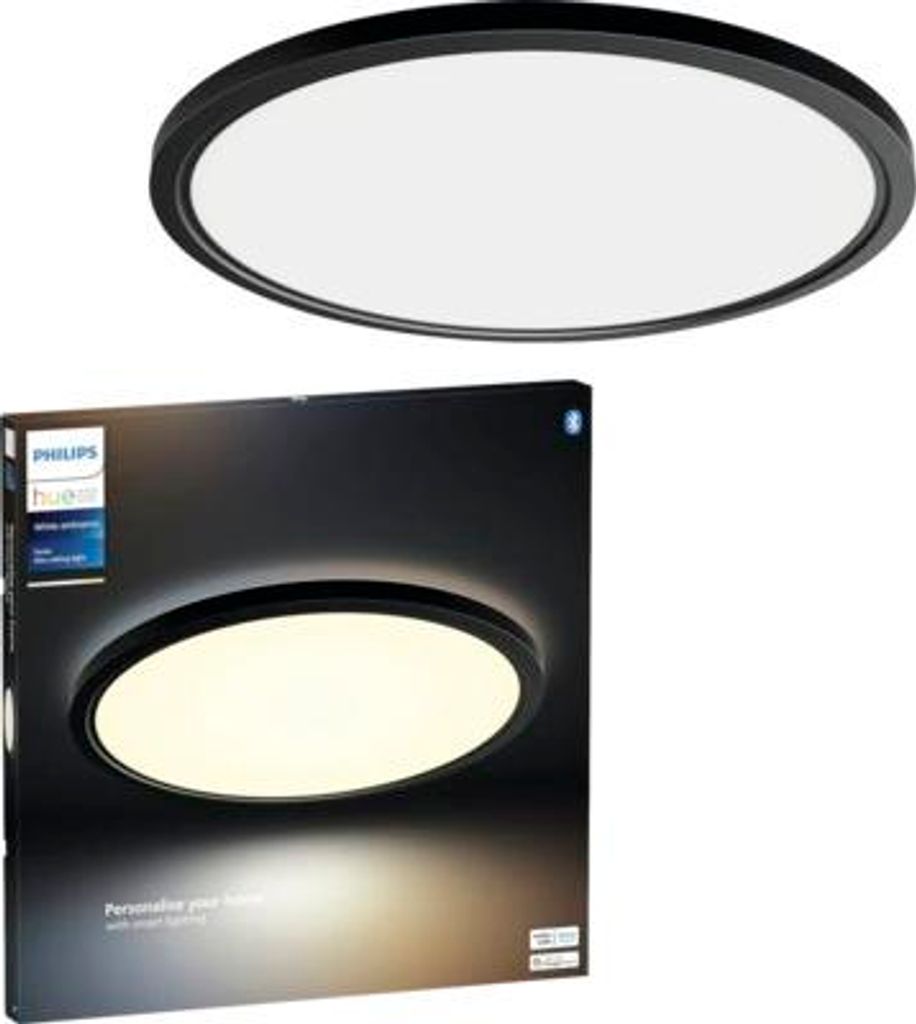 Philips Hue White ambience Tento rundes WA LED-Deckenpanel 54,2 cm schwarz, Bluetooth/Zigbee, Schwarz, 2200 K, 6500 K, 23 W, 25000 h