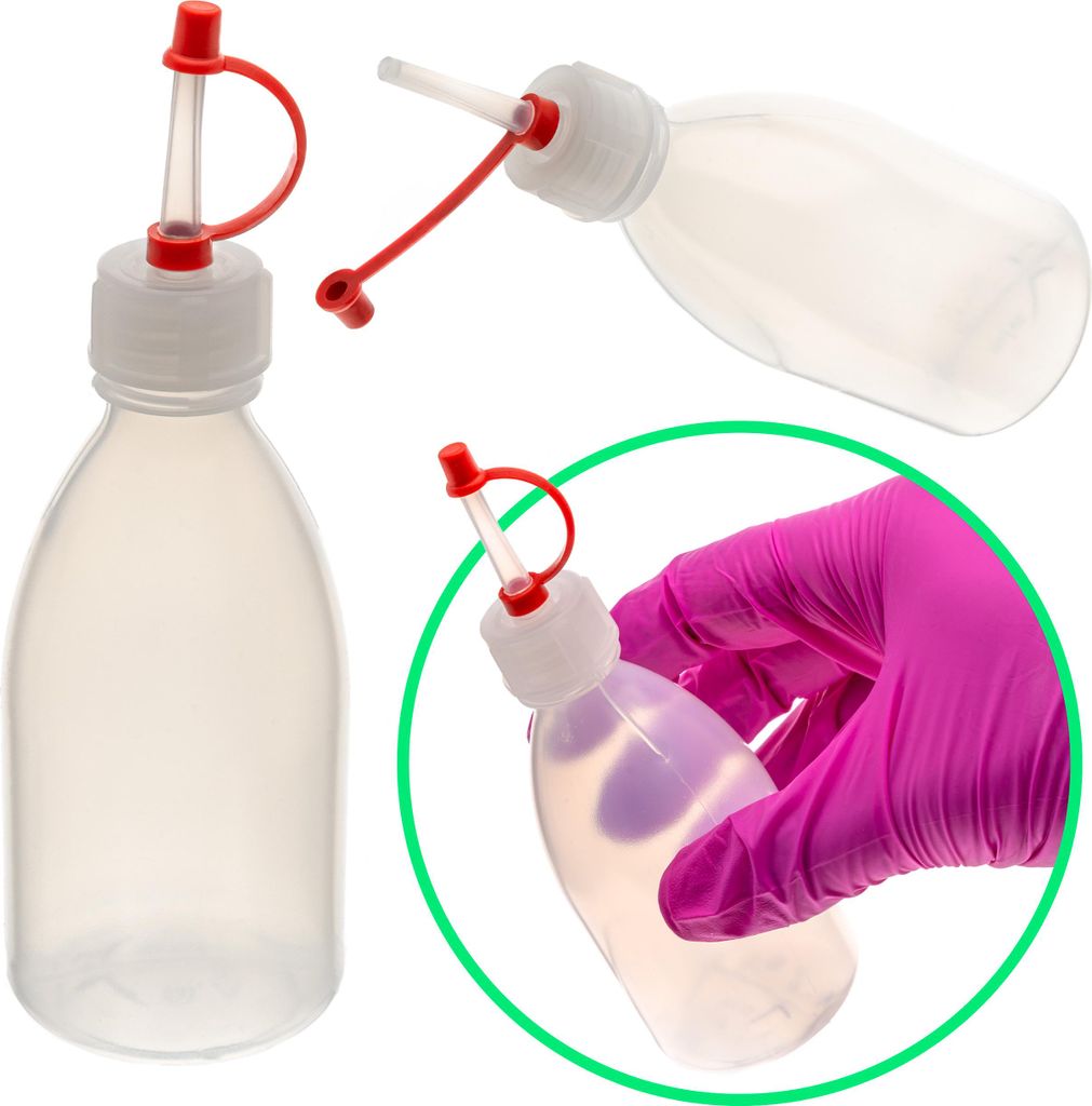 Flasche mit Tropfspender aus weichem LDPE mit Verschluss 100ml