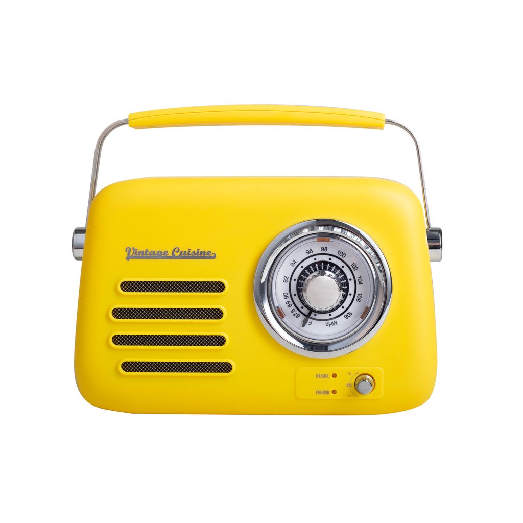 Retro radio chrom z głośnikiem bluetooth Vintage Cuisine - Zdjęcie produktu 