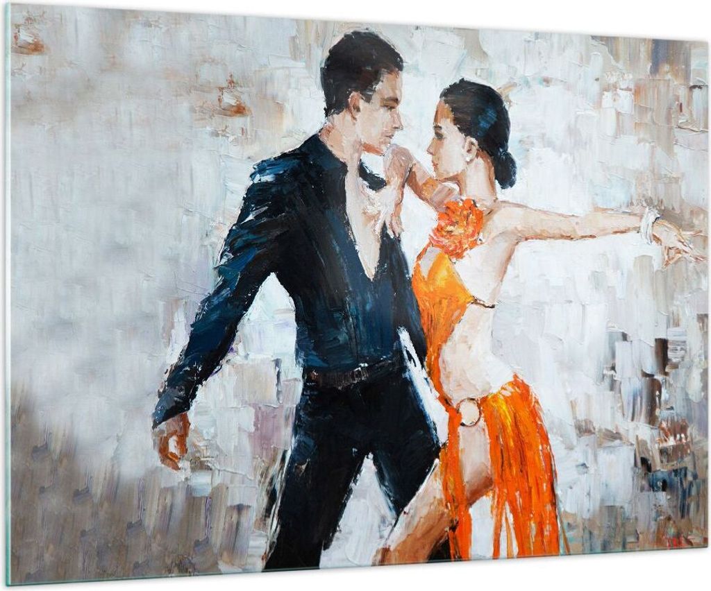 Bilder auf glas - tanzen sie - 100x70cm - Glasbilder - Wandbilder - Bilder - Kunstdruck - zum Aufhängen bereit - Wanddekoration aus Glas - Glas Bi...