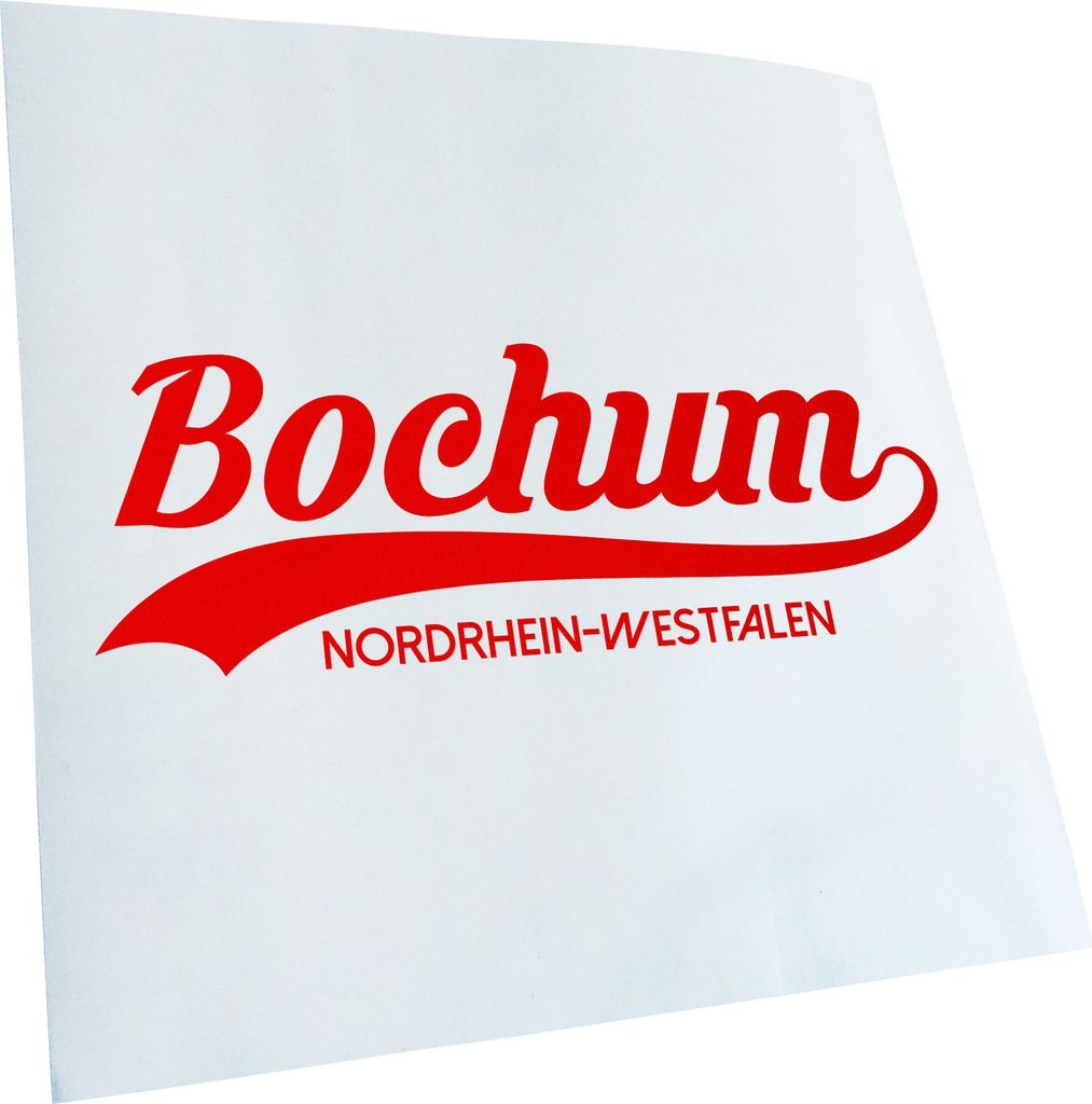 Kiwistar - Autoaufkleber - Bochum Nordrhein-Westfalen - Rot - 50x18cm - Aufkleber für Auto, Laptop, Fahrrad, LKW, Motorrad mehrfarbig JDM Decal Ra...
