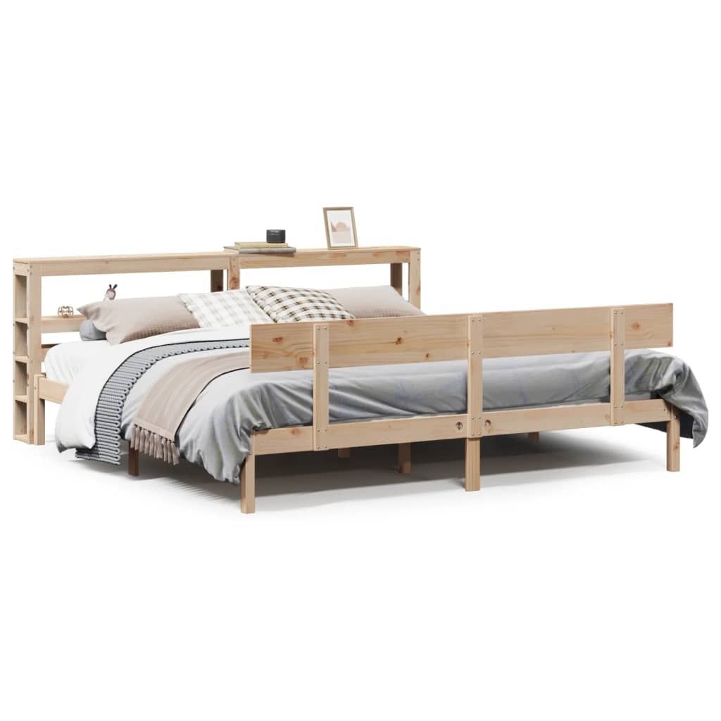 vidaXL Massivholzbett ohne Matratze 180x200 Kiefernholz Produktbild 