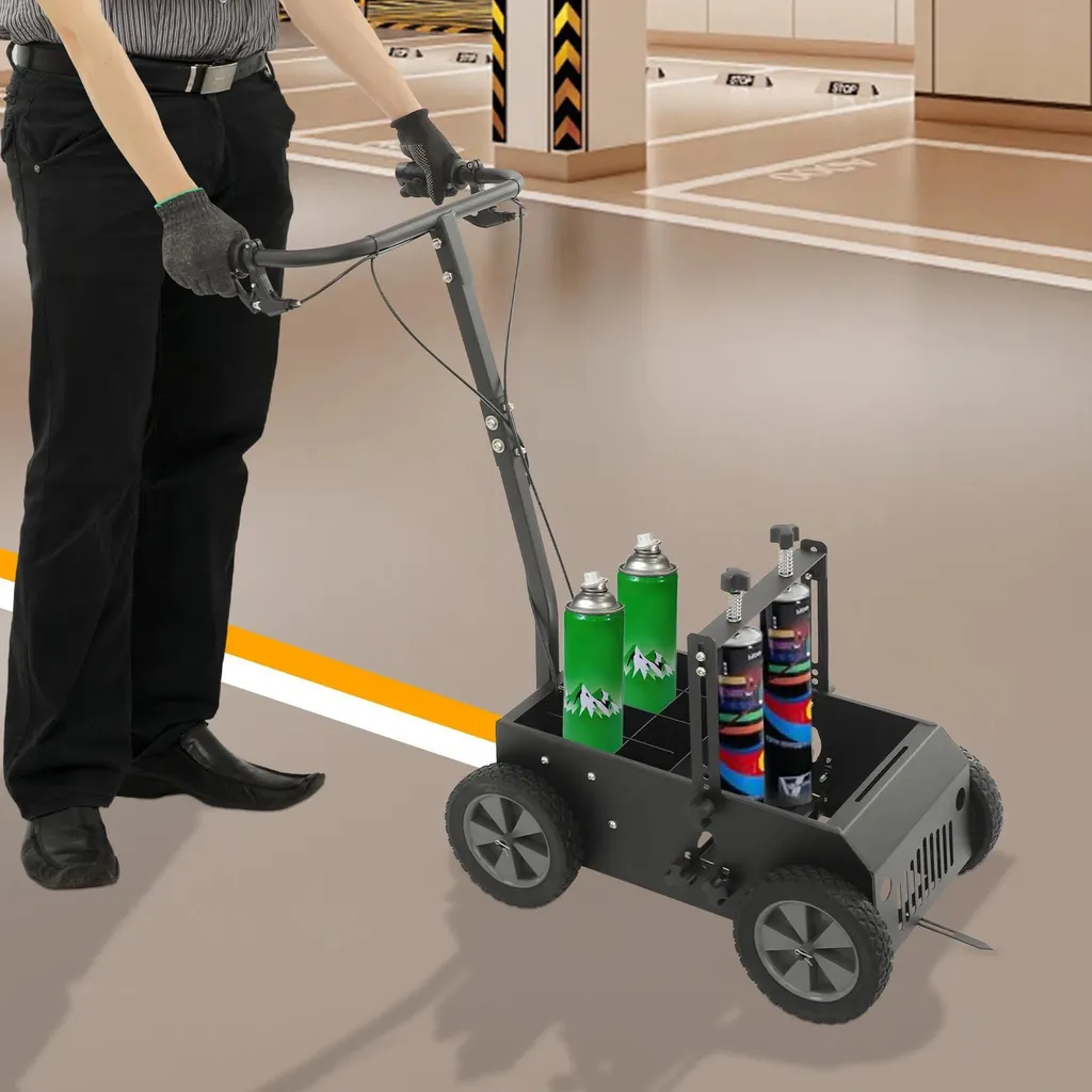Traceur de lignes à 4 roues Ø20 cm avec 12 compartiments acier inoxydable - 5