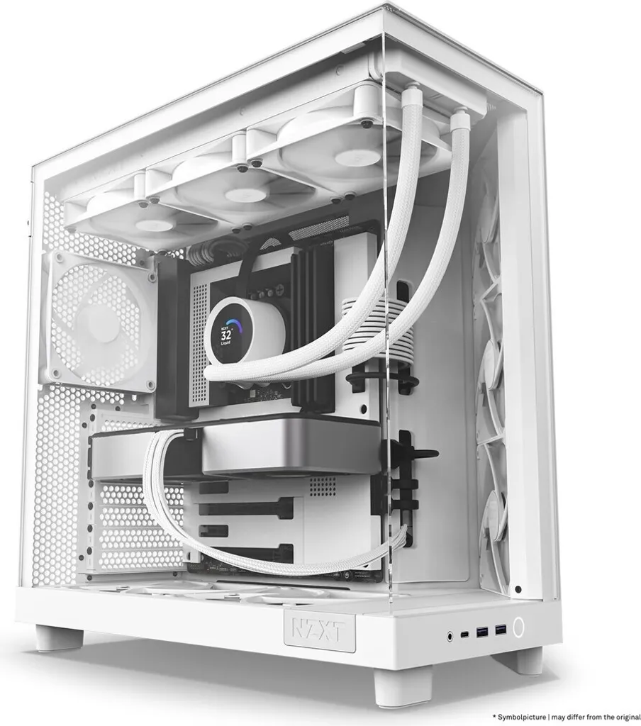 Boîtier PC de jeu NZXT H6 Flow Blanc idéal pour le watercooling - 4