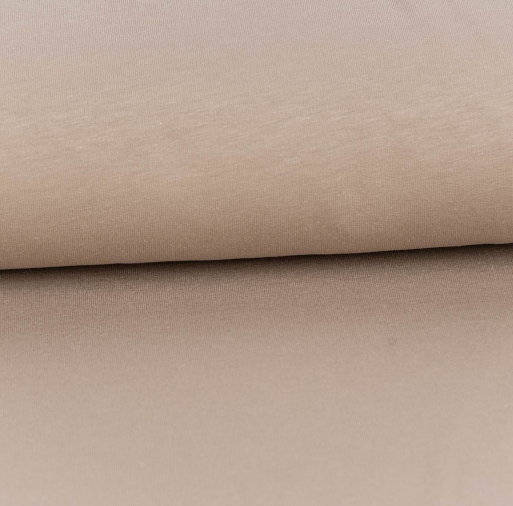 Sweatstoff Meterware kuschelweich uni sand 1,50m Produktbild 
