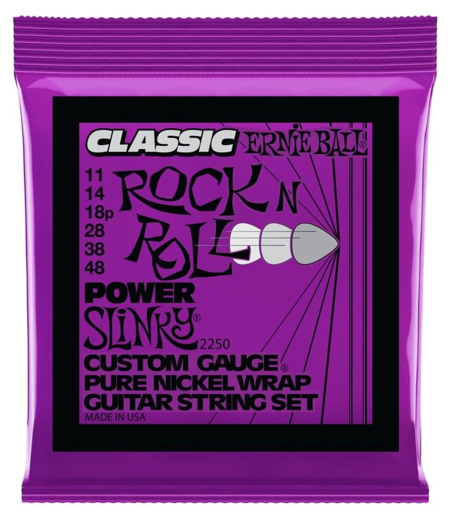 Ernie Ball Power Slinky E-Gitarrensaiten Nickelwicklung Stärke 11–48