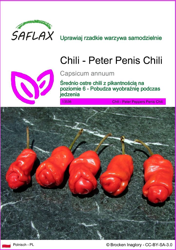SAFLAX - Chili - Peter Penis Chili - 10 Nasiona - Capsicum Zdjęcie produktu 