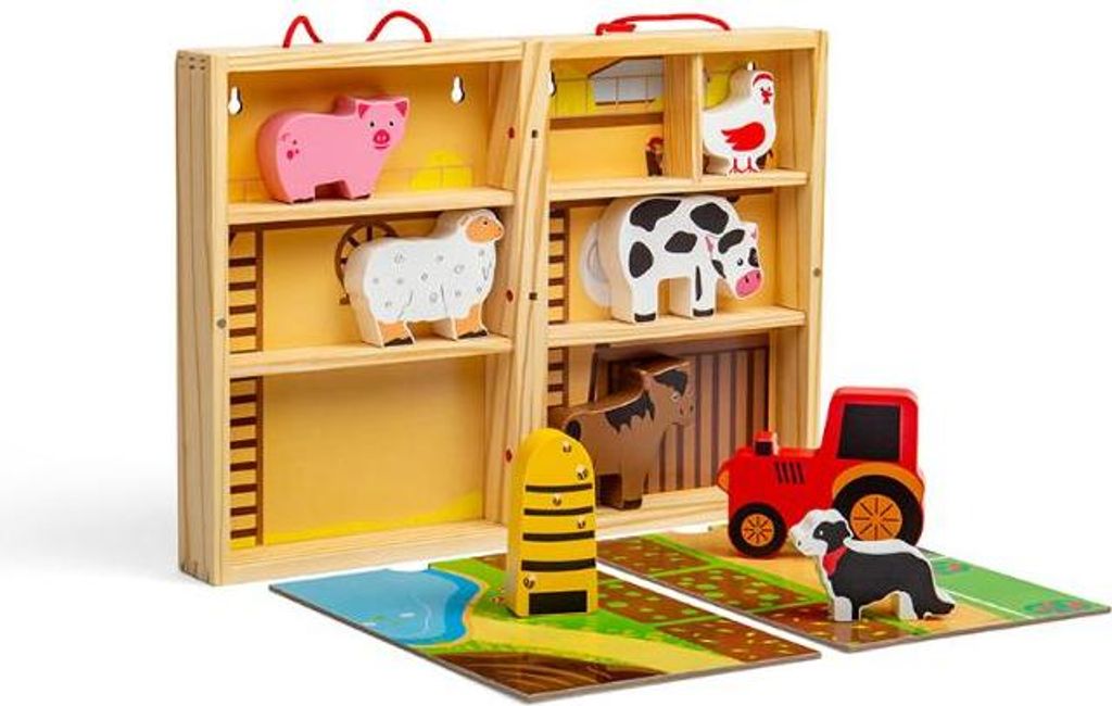 Bigjigs Bauernhof-Tier-Spielbox