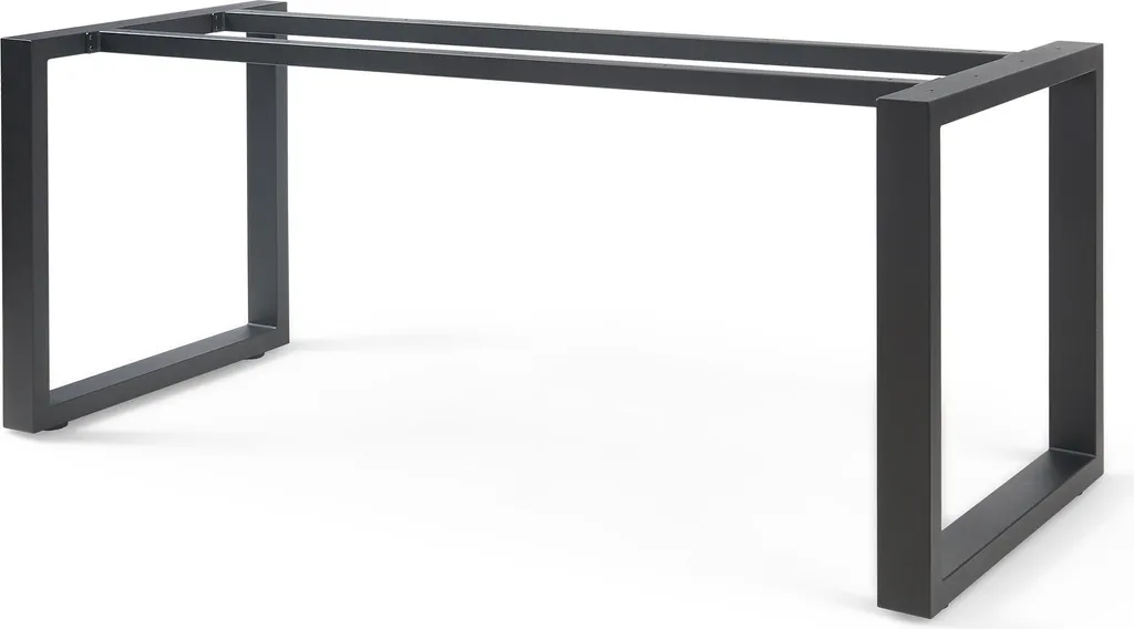 Structure de table à manger Vestmalu 140x70 cm en métal noir industriel