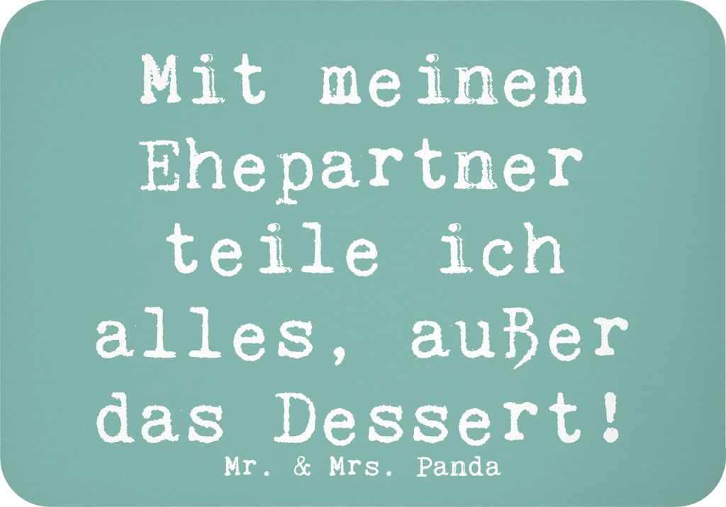 Mr. & Mrs. Panda magnet Spruch Ehepartner Dessert - Meeresbrise - Geschenk, Partner, Beziehung, wandmagnet, haftmagnet, Notizhalter, whiteboardmagn...