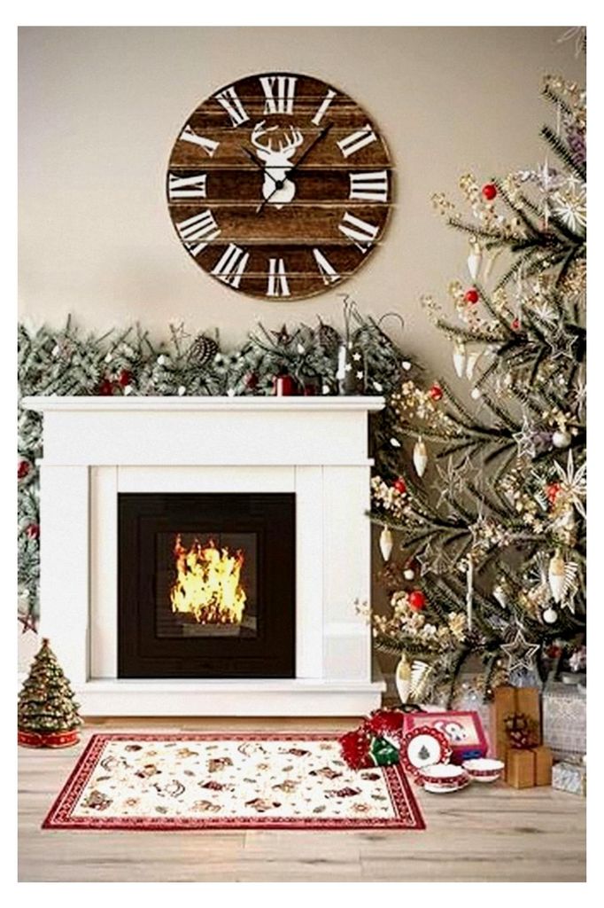Design Teppich Nostalgic Shine - Toy's Delight - Christbaumdecke, Eingangsmatte, Weihnachtsbaumvorleger für Wohnzimmer, Schlafzimmer, Esszimmer, F...
